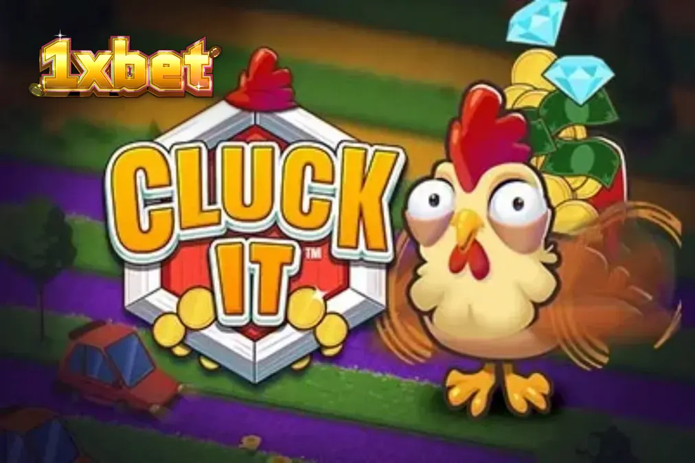 Interface do jogo Cluck It com galinha em um cenário de fazenda